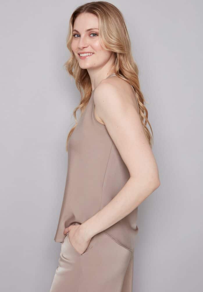 LUNA BELIZE SATIN TANK TOP