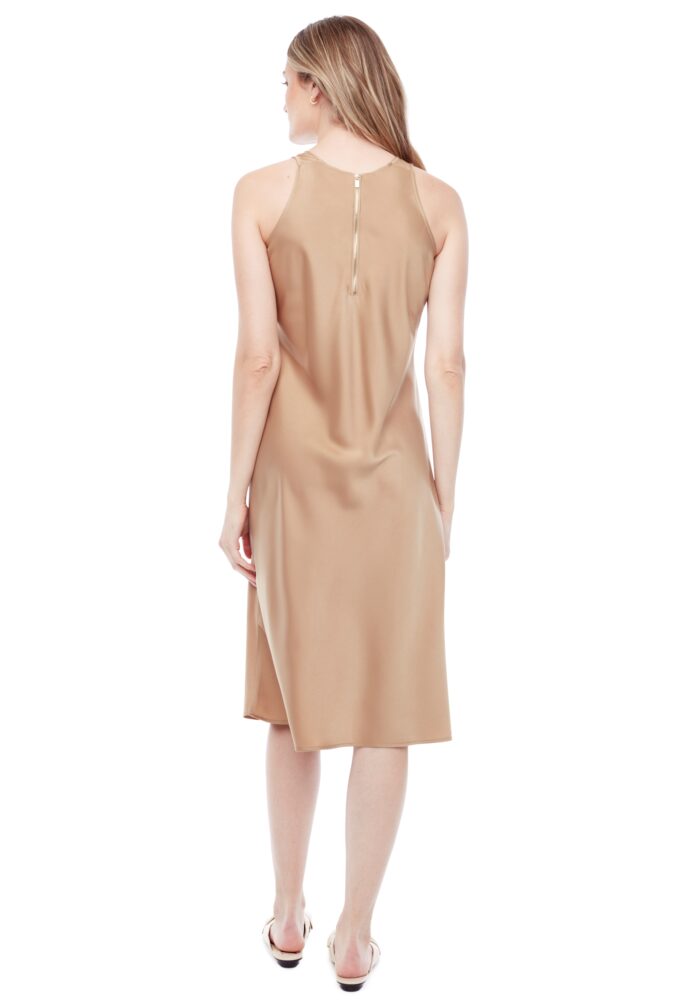 DAPHNE BELIZE SATIN SLEEVELESS DRESS