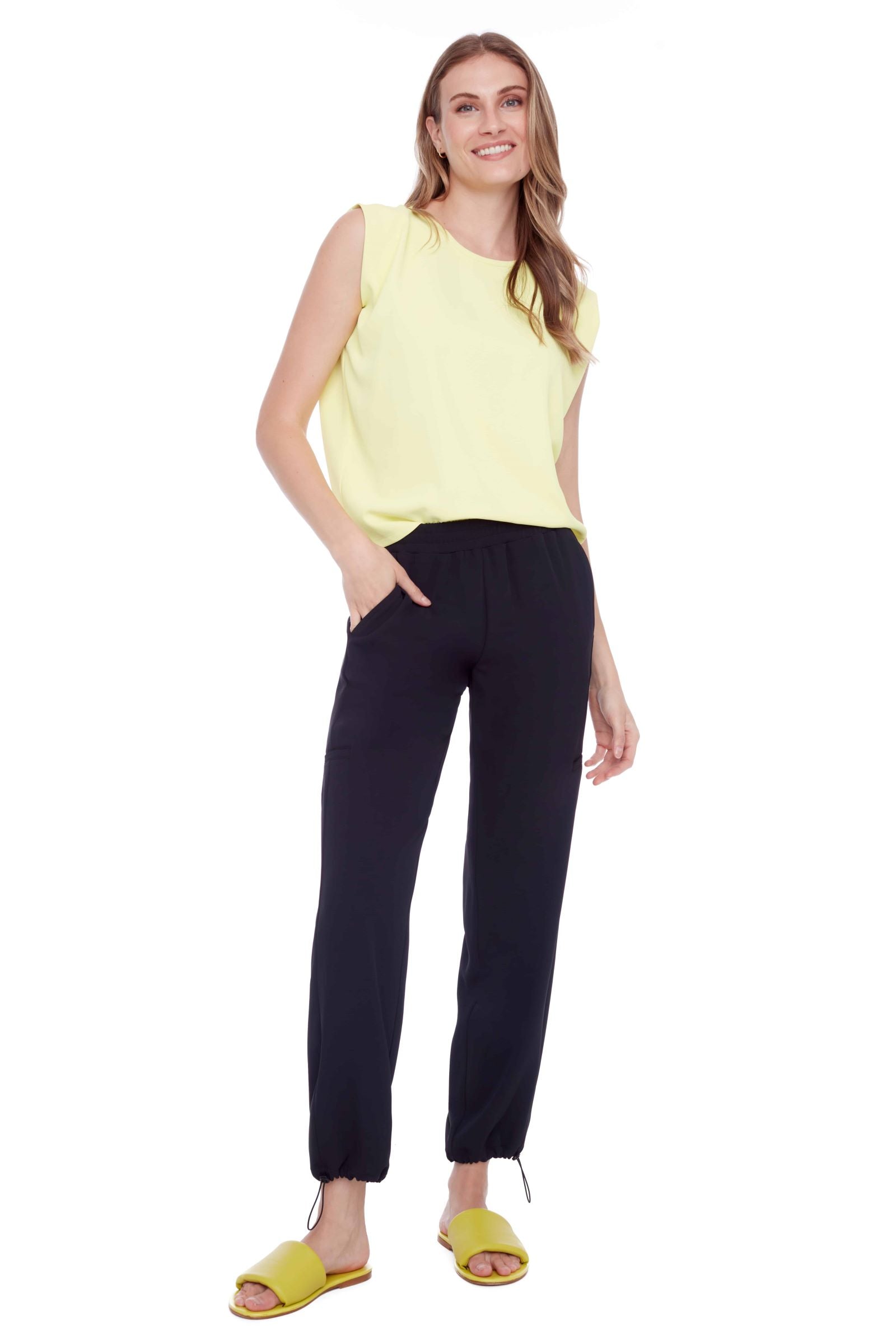 ROXETTE SOLID VEGAN SILK JOGGER PANT