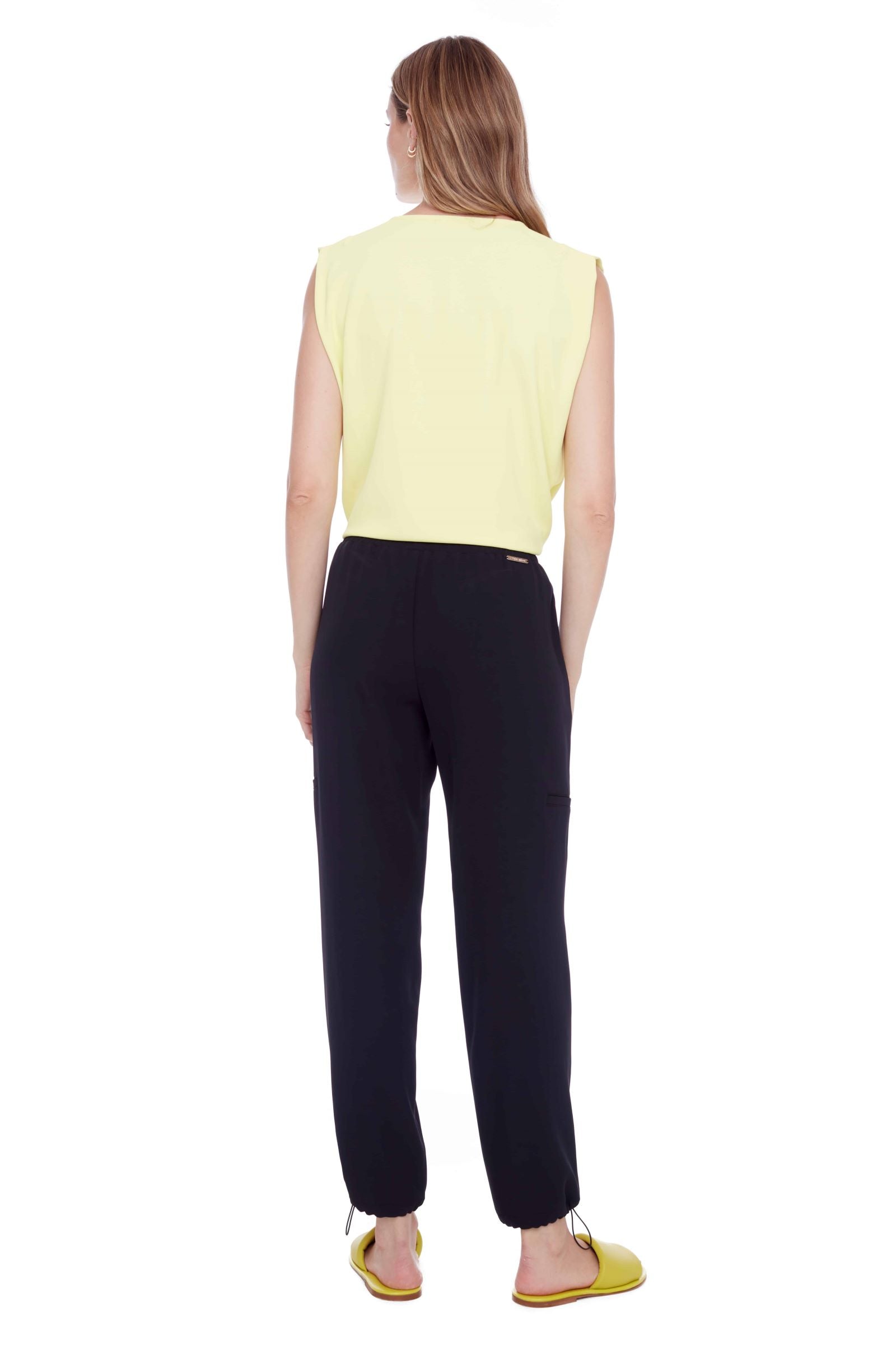 ROXETTE SOLID VEGAN SILK JOGGER PANT