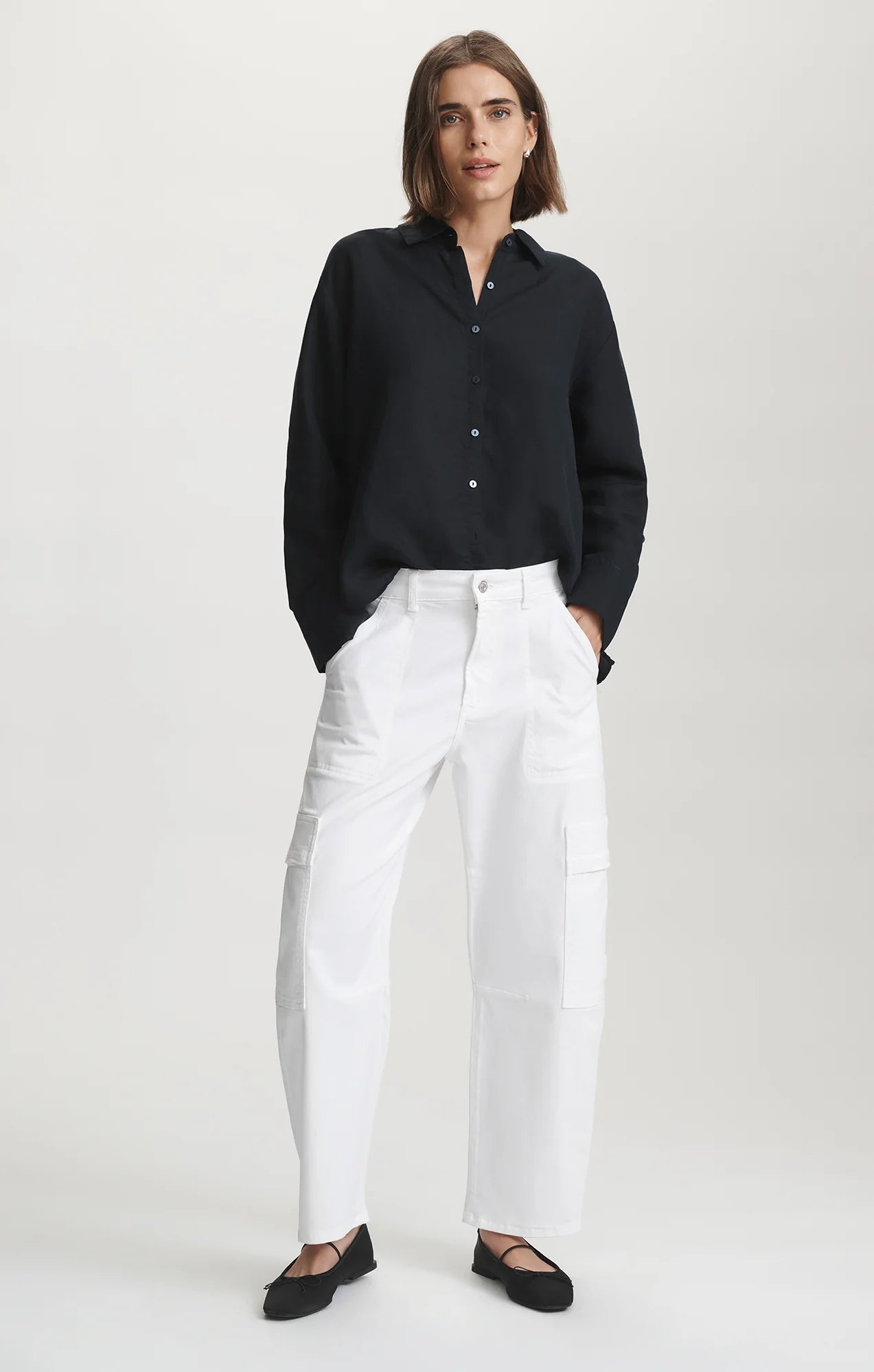 VINNIE WHITE CASUAL TWILL PANT