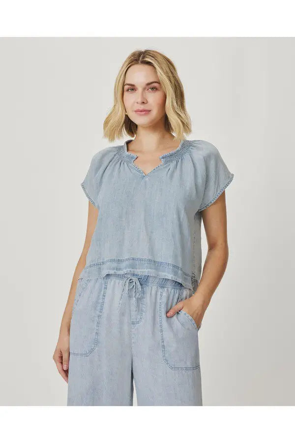 MEADOW INDIGO BLOUSE