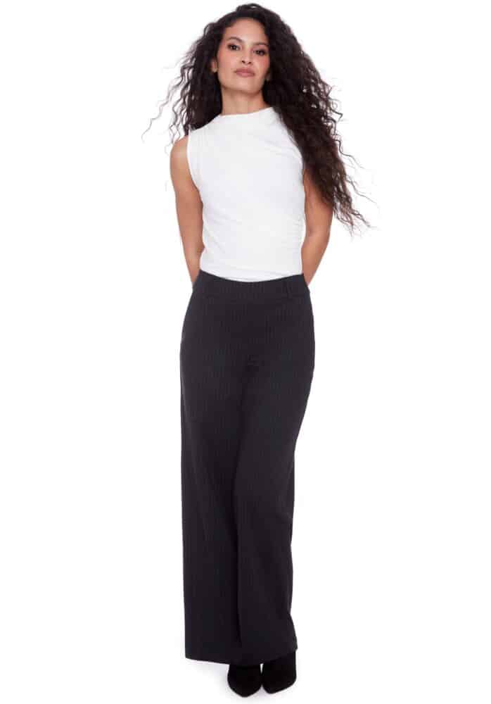 AUDREY STRIPED PONTE WIDE LEG