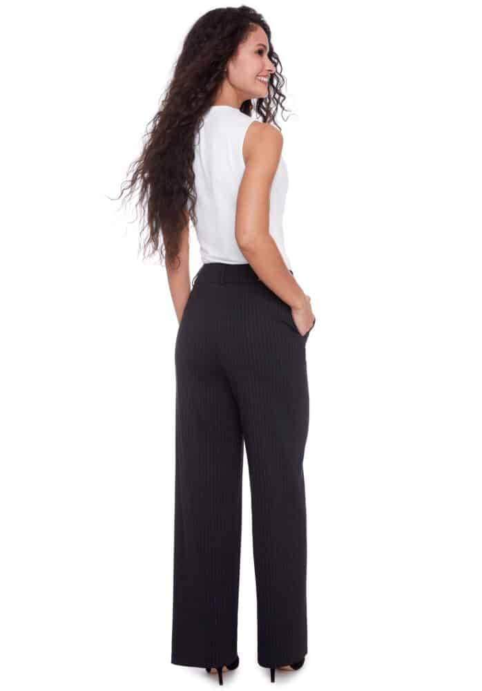 AUDREY STRIPED PONTE WIDE LEG