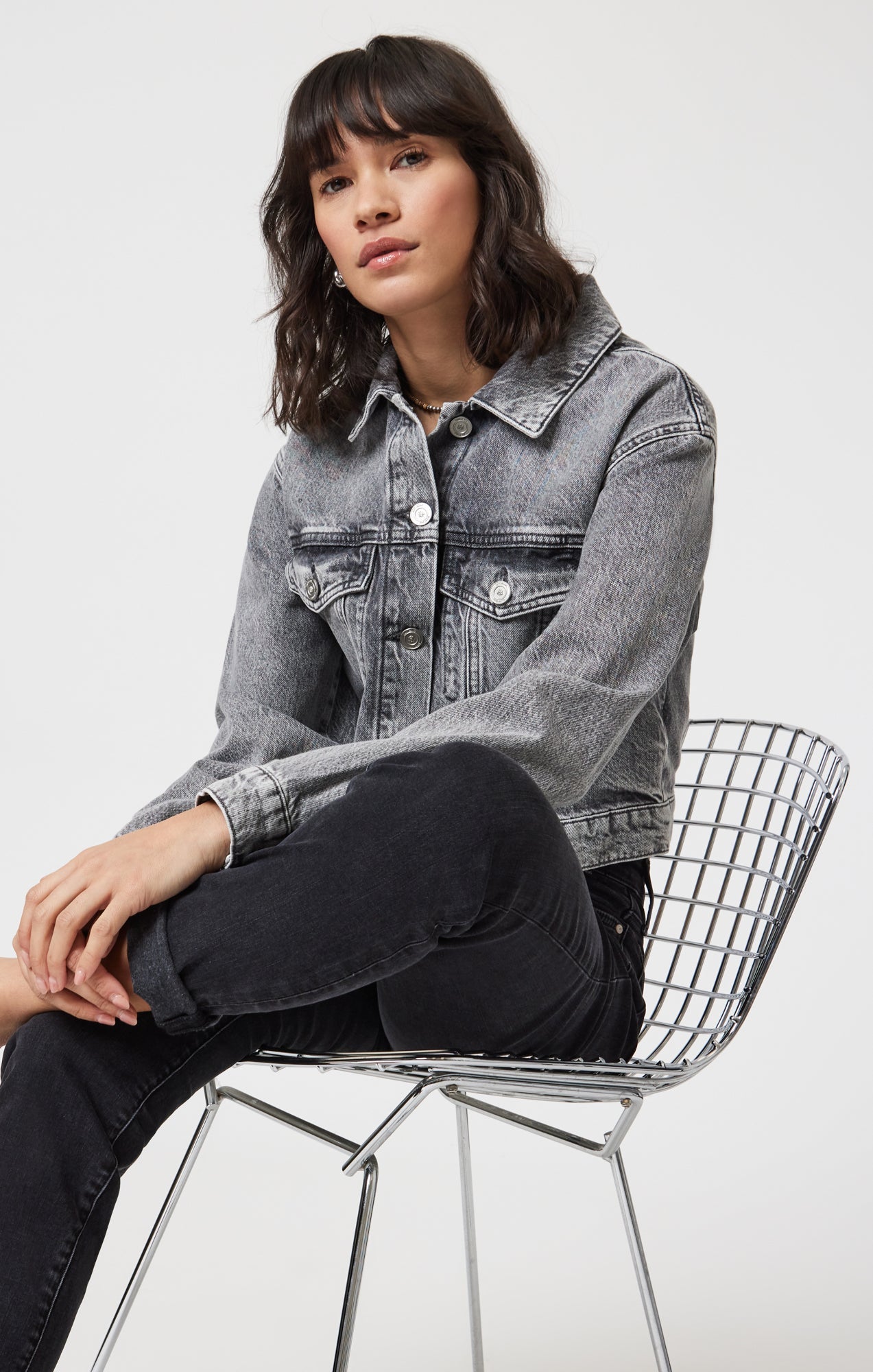 HARMONY LT SMOKE DENIM TOP