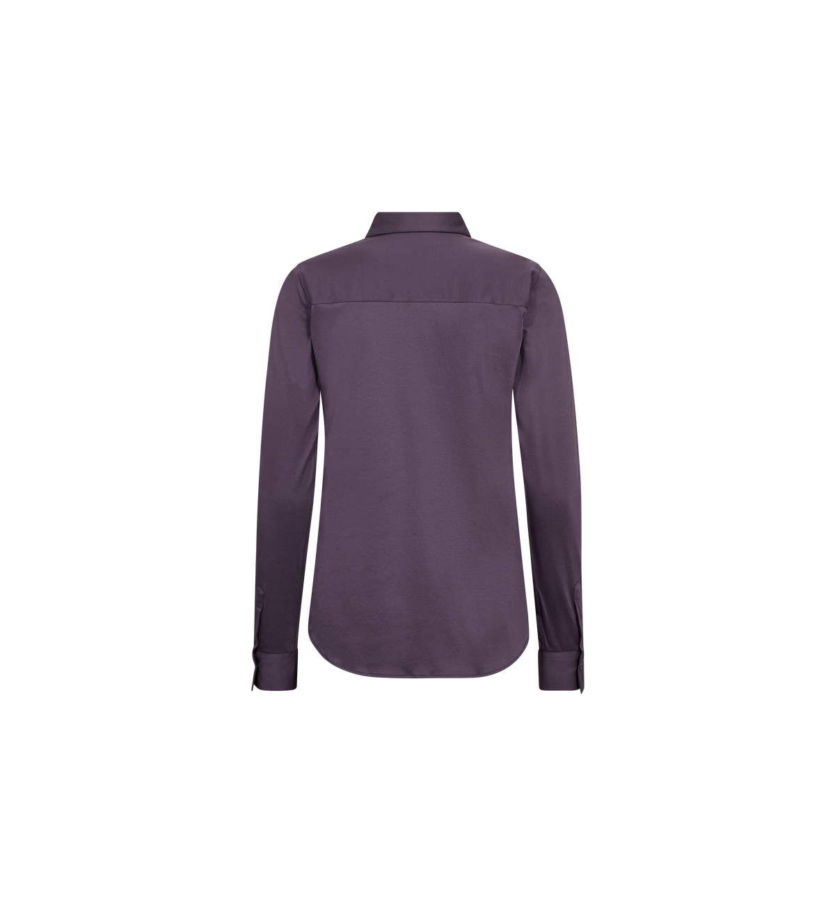 Back view of Mos Mosh Tina Jersey Shirt in Sweet Grape dark purple colorway