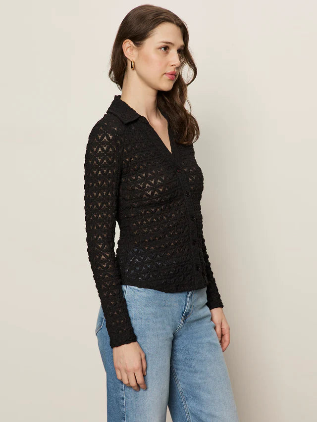 DREAMGIRL LACE BUTTON UP