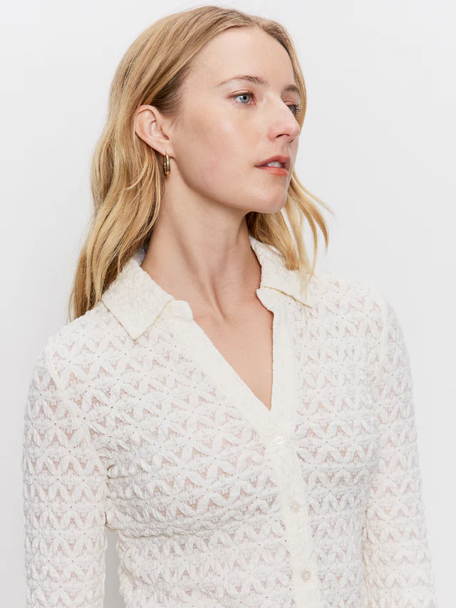 DREAMGIRL LACE BUTTON UP