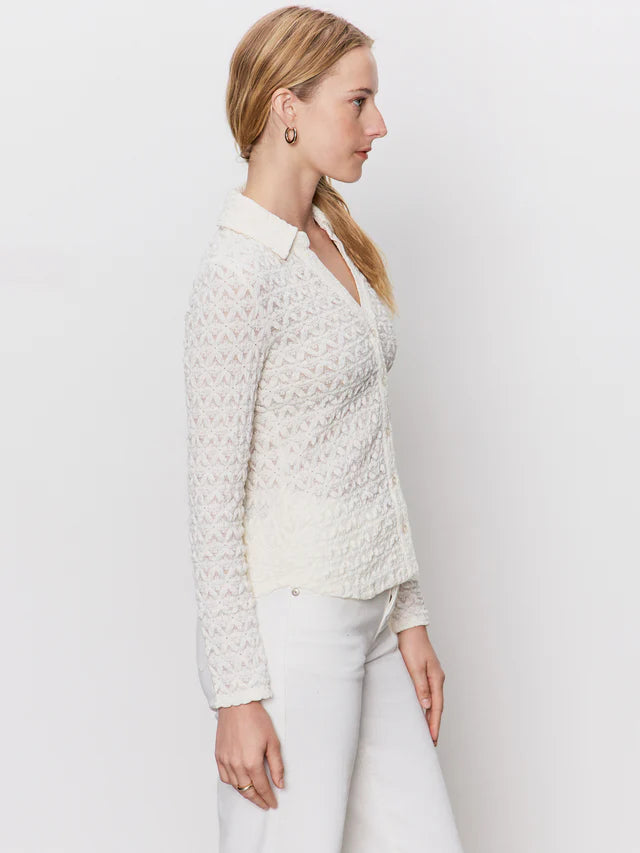 DREAMGIRL LACE BUTTON UP