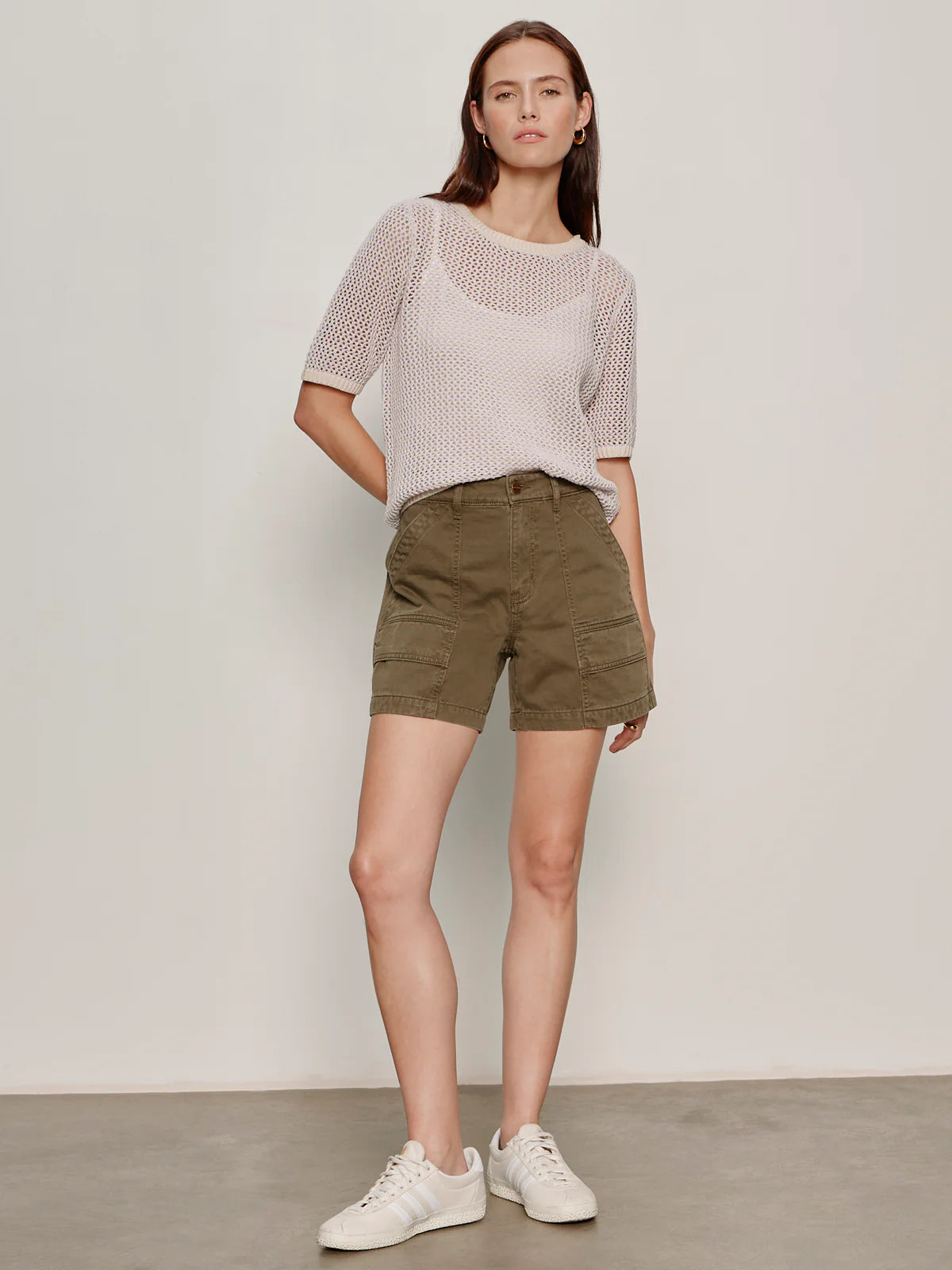 OPEN KNIT SWEATER TEE