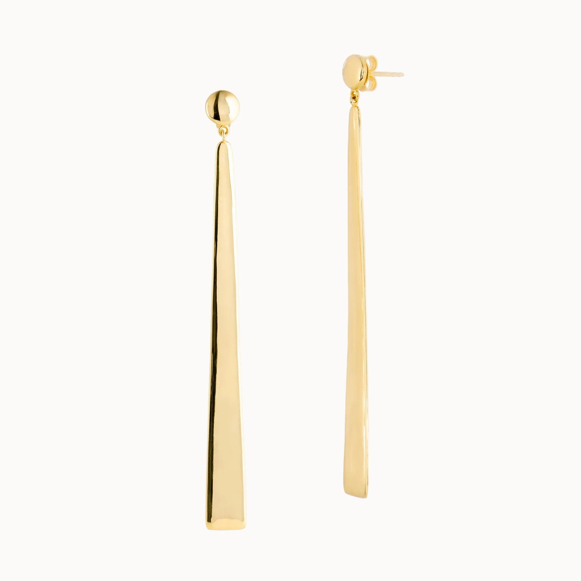 TAPERED GOLD DROP EARRINGS