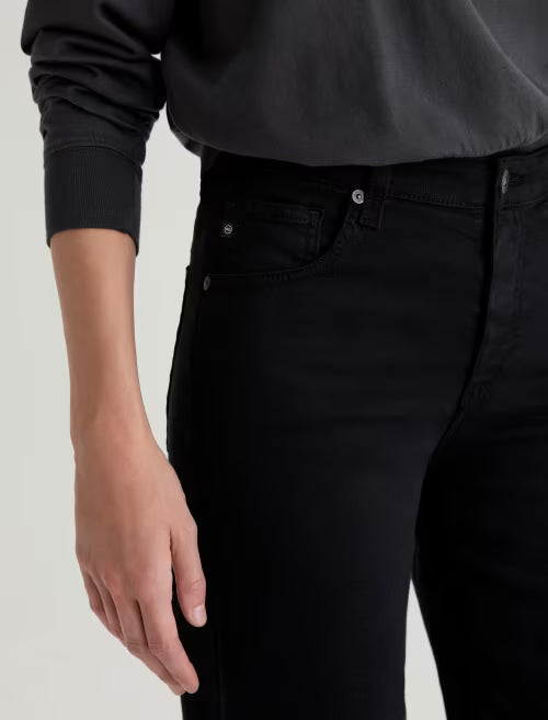 SAIGE WIDE LEG CROP SUPER BLACK