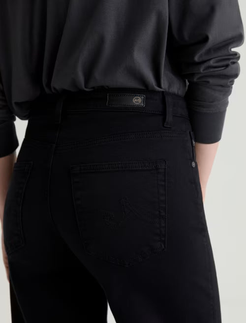 SAIGE WIDE LEG CROP SUPER BLACK