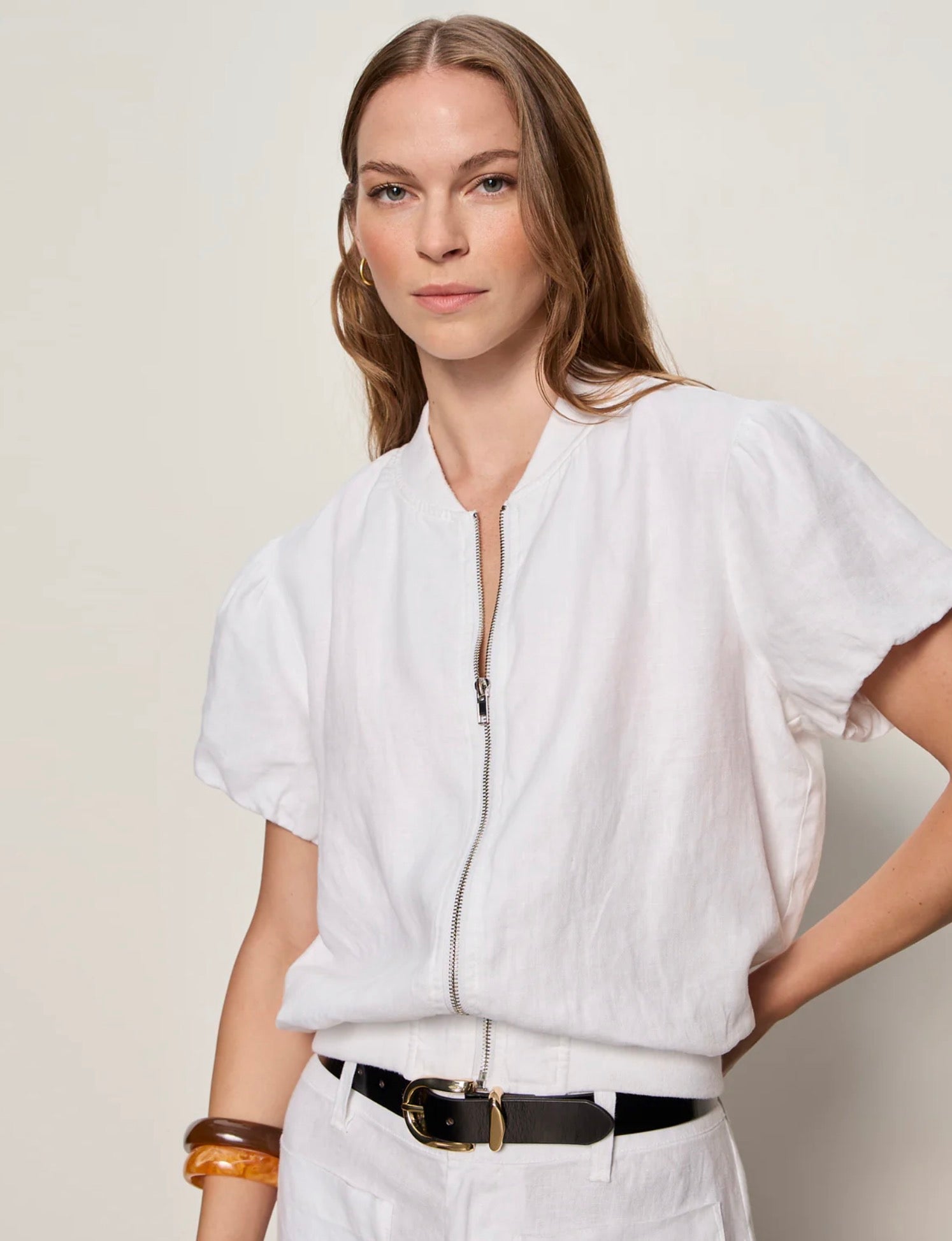 EVERLY LINEN BOMBER