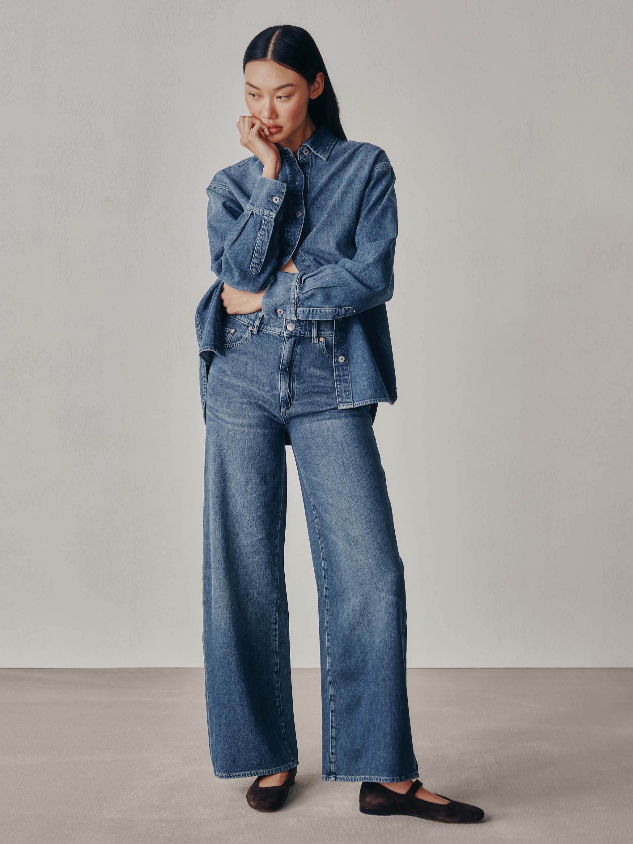 FAYE OVERSIZED DENIM SHIRT