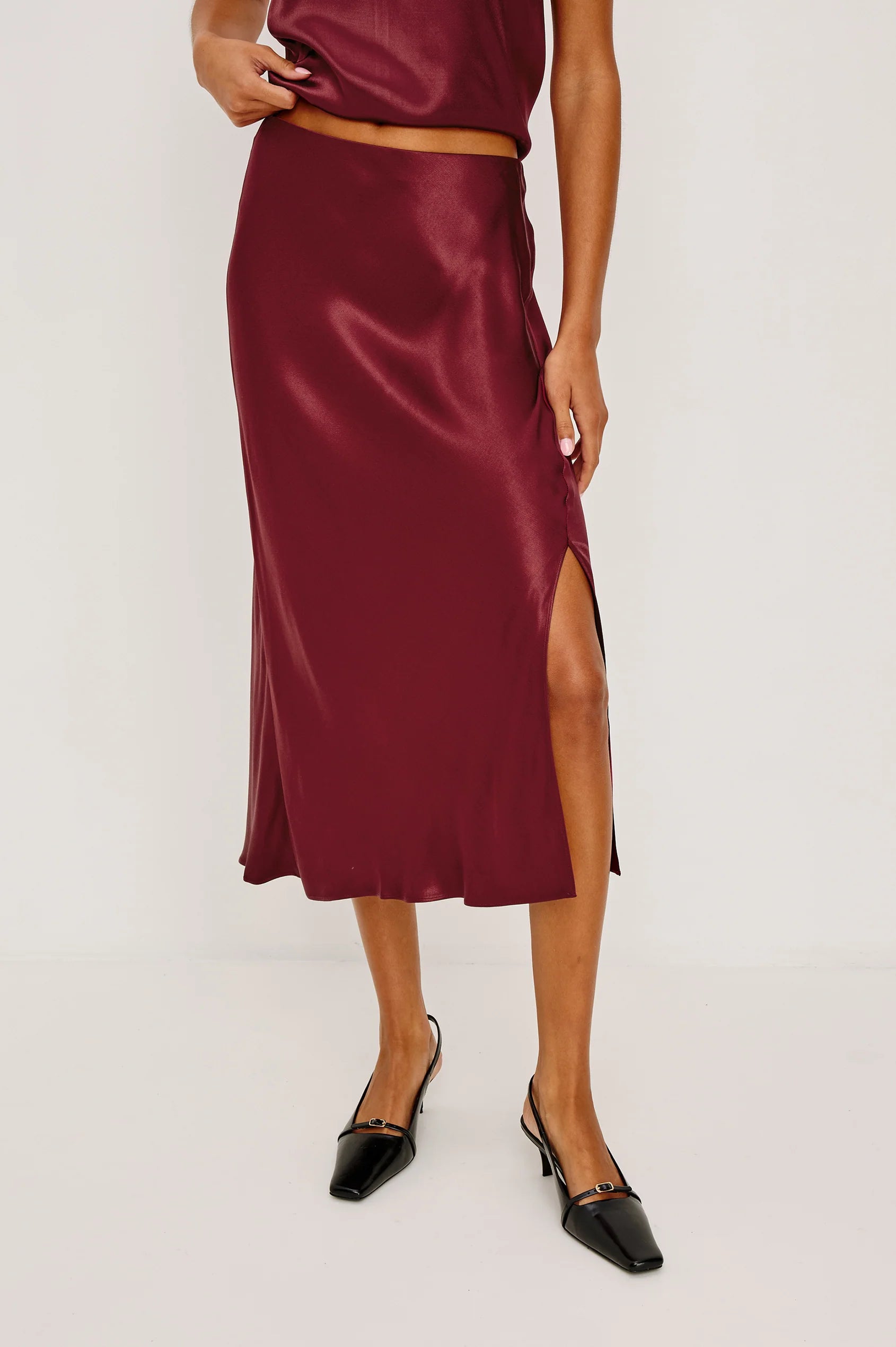 MAYA GARNET SKIRT