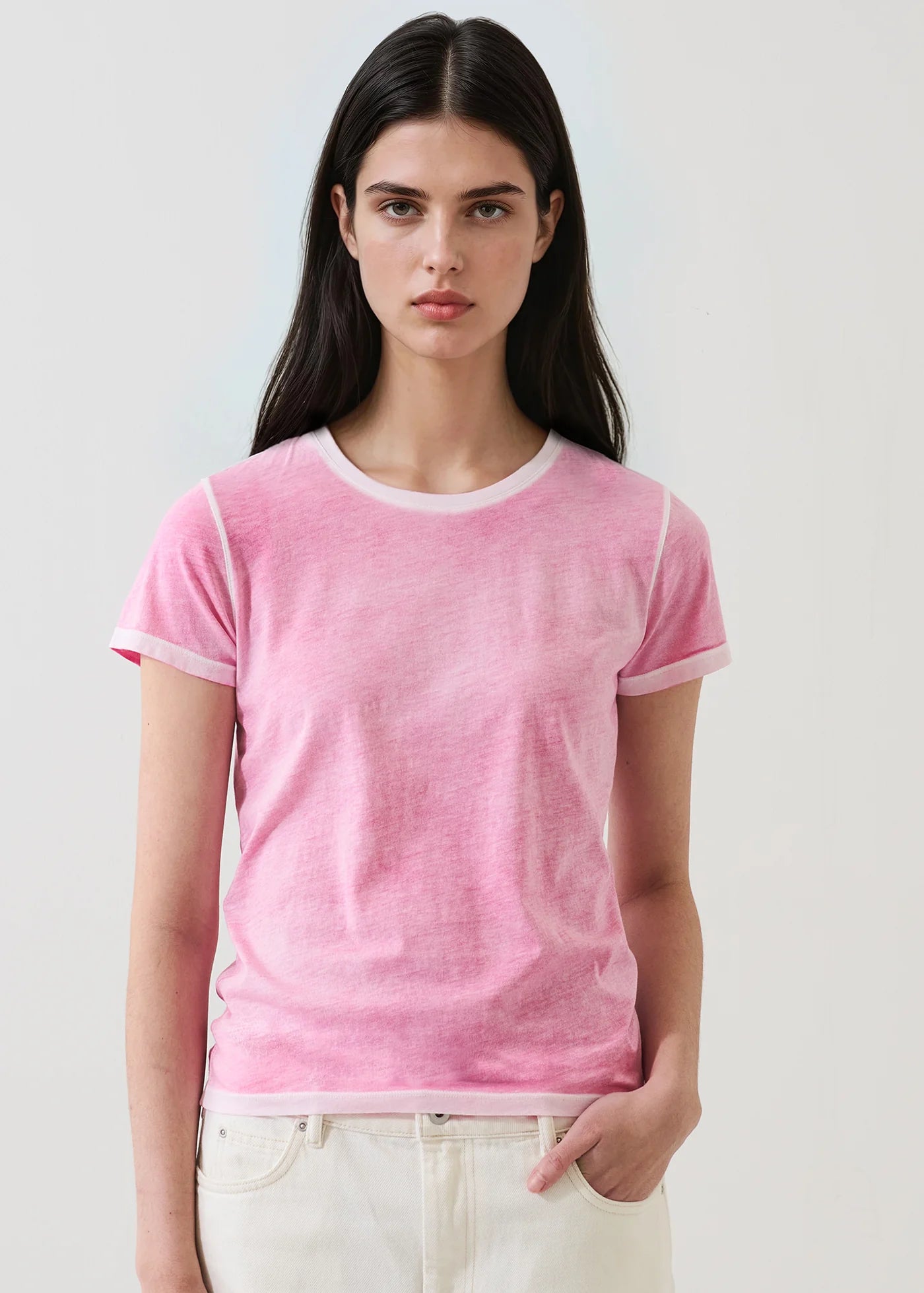 SS PIMA CLASSIC REV SPRAY CREW BRIGHT ROSE