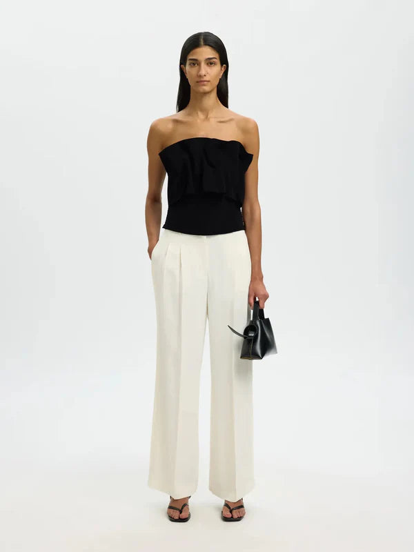 VINELLE PLEATED BANDEAU TOP
