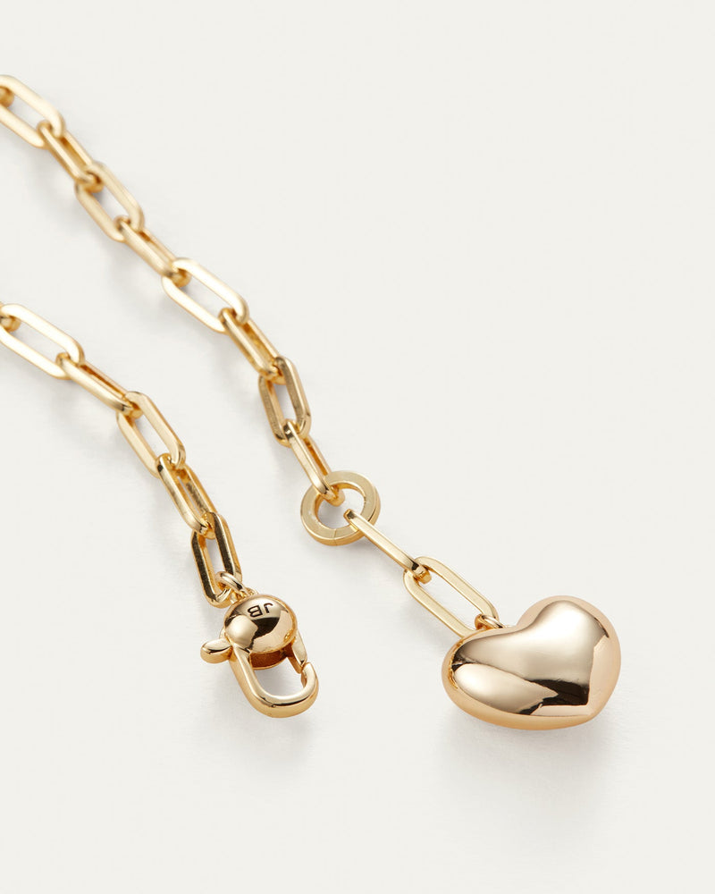 PUFFY HEART CHAIN - GOLD