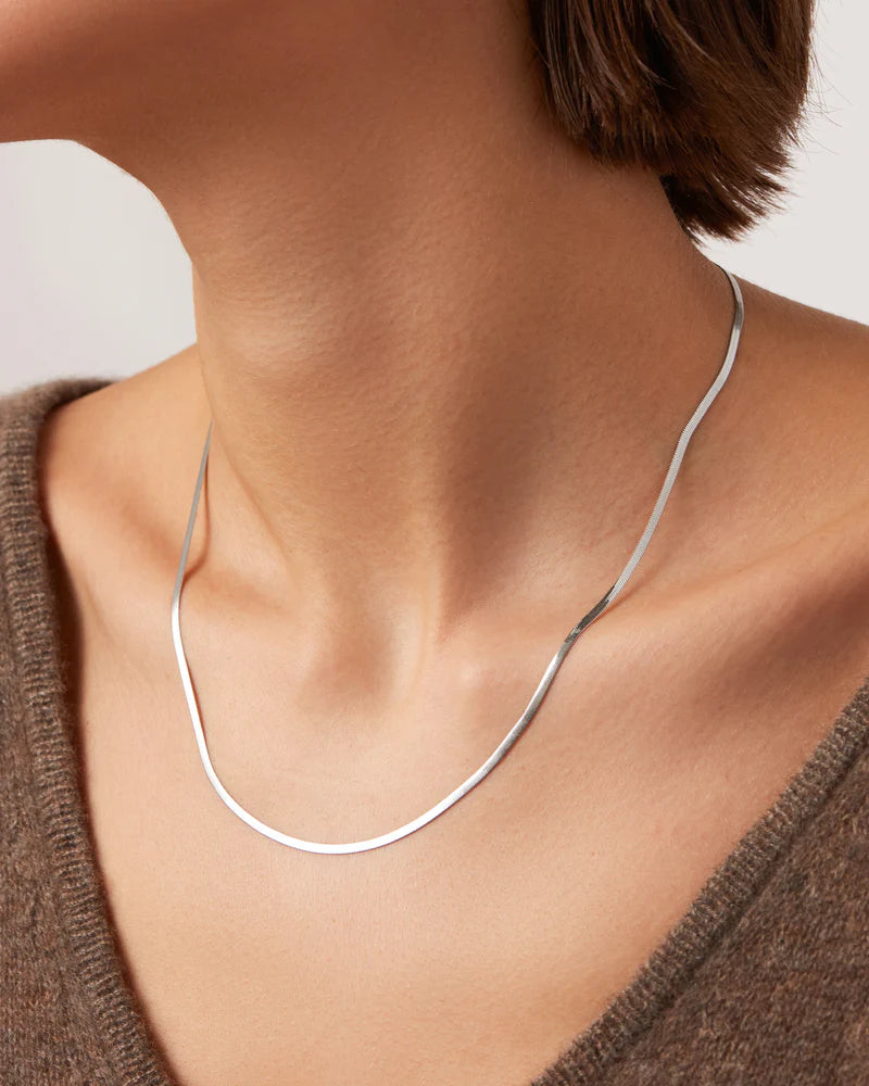 ZEINA SLIM CHAIN - RHODIUM