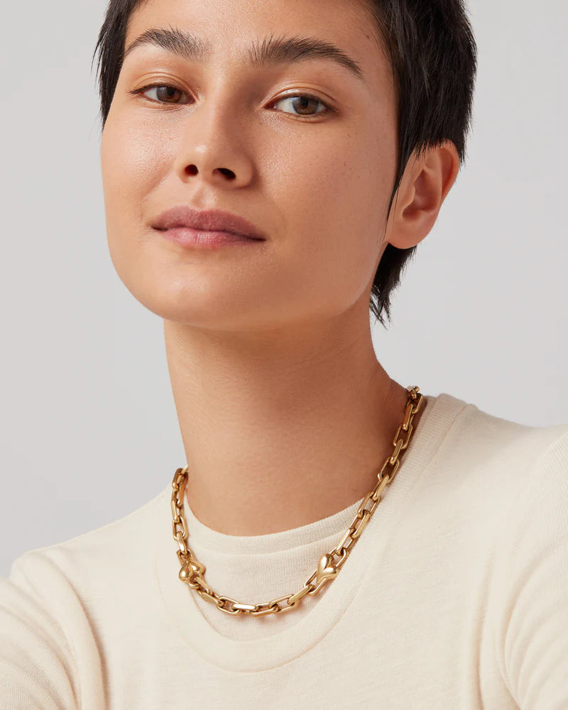 ART HEART CHAIN NECKLACE