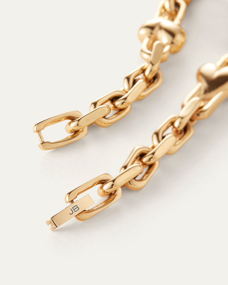 ART HEART CHAIN BRACELET - GOLD