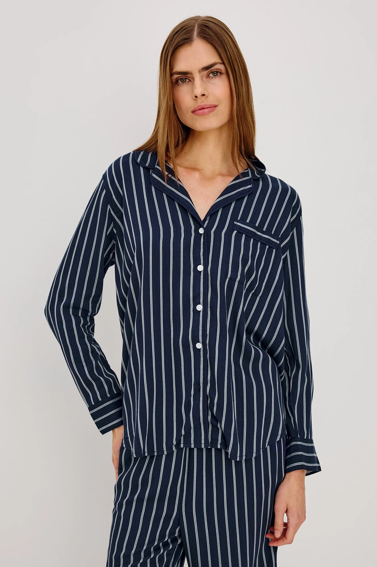LUNA PAJAMA SET NAVY SKY STRIPE