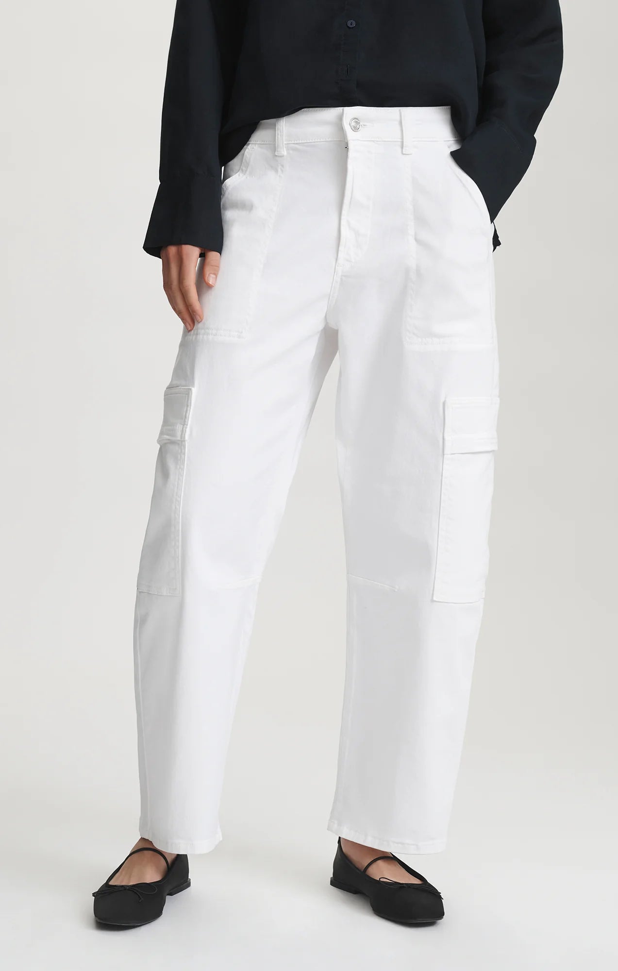 VINNIE WHITE CASUAL TWILL PANT