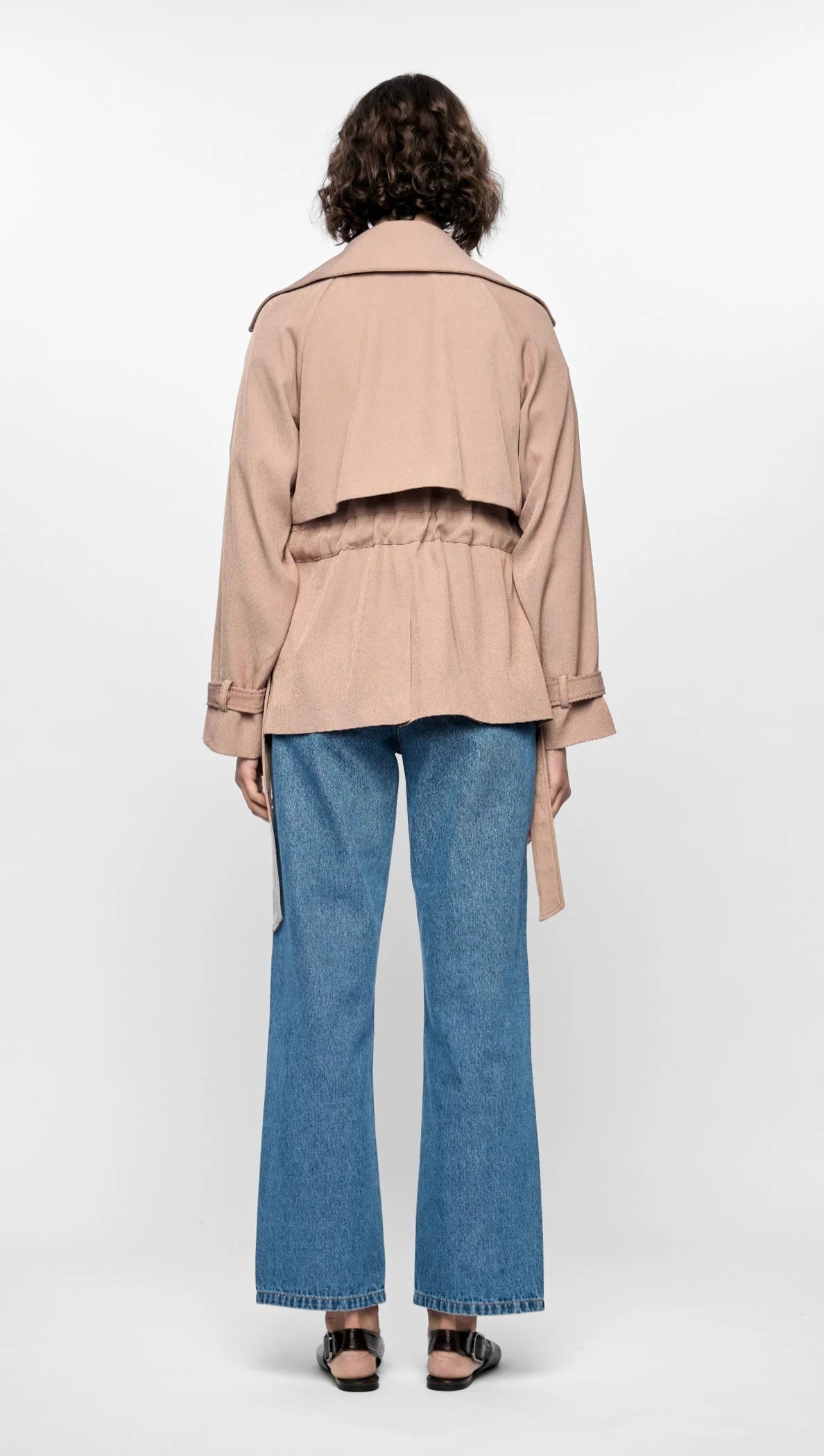 OLEA CROP TIE WAIST COAT