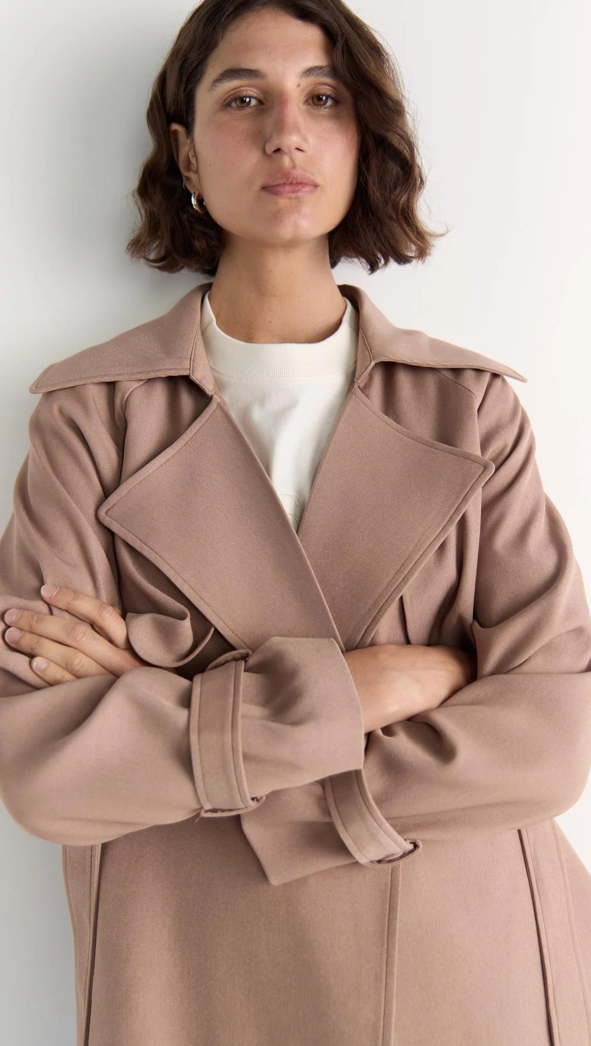 OLEA CROP TIE WAIST COAT