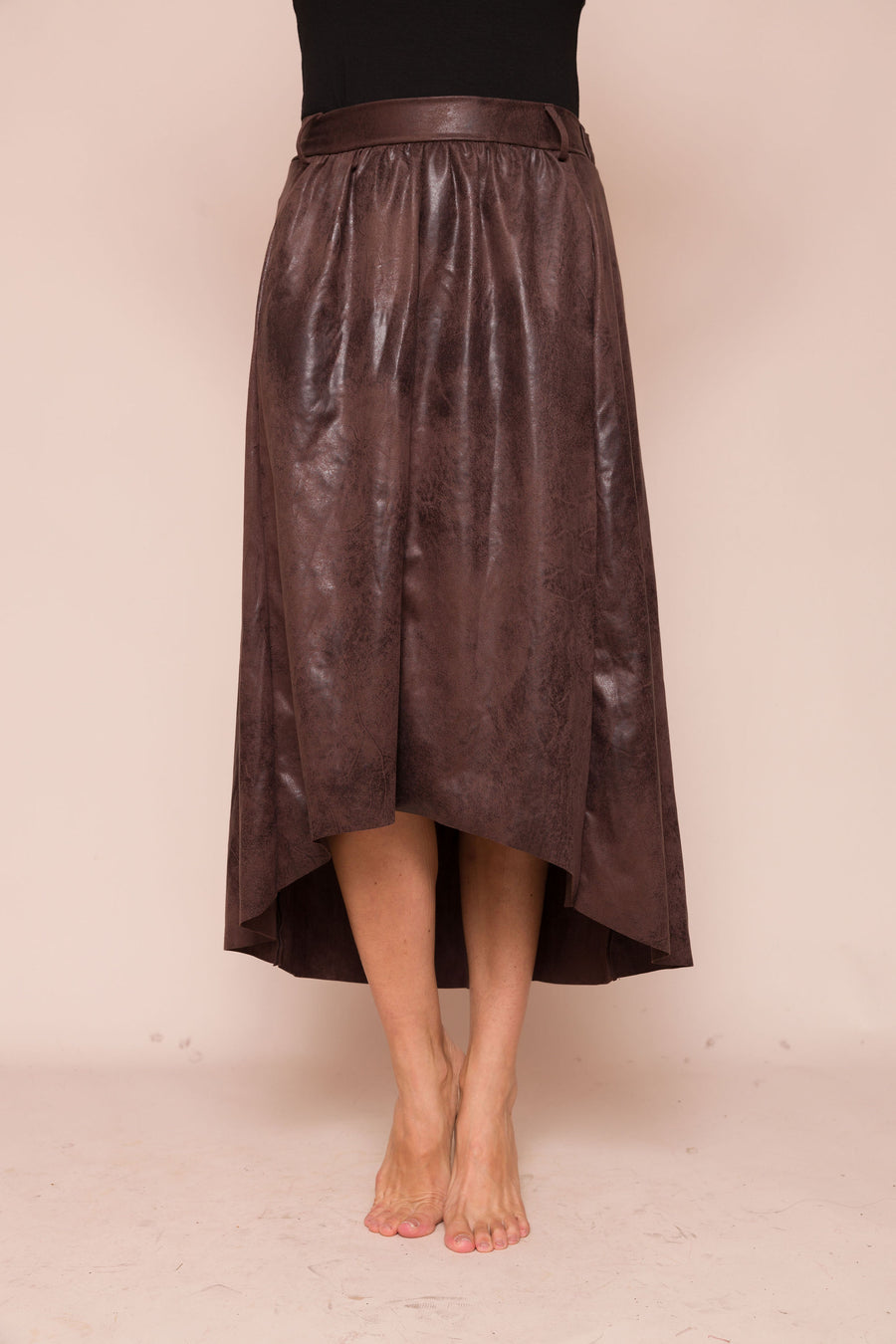 OPHELIA VINTAGE LEATHER SKIRT