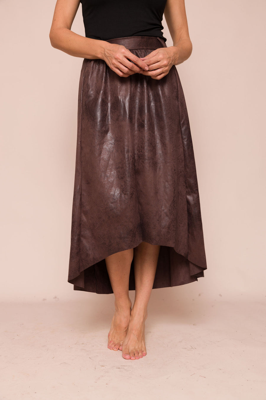 OPHELIA VINTAGE LEATHER SKIRT