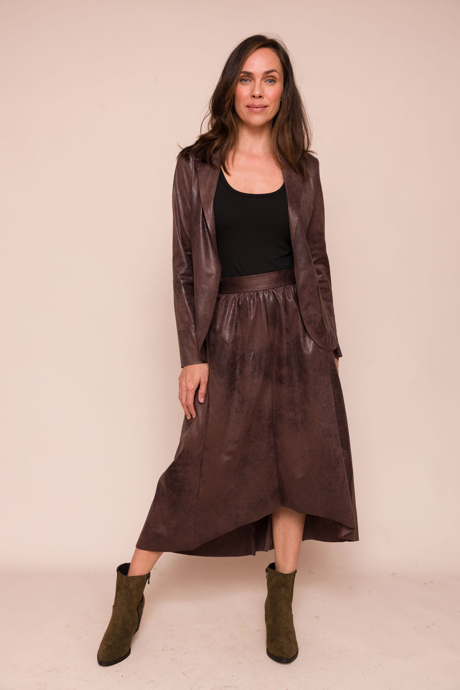 OPHELIA VINTAGE LEATHER SKIRT