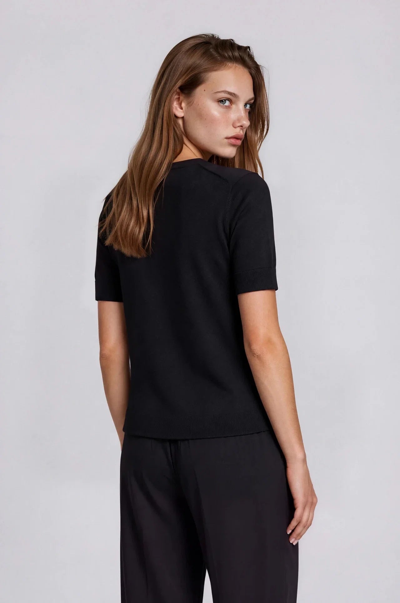 24/7 KNIT T-SHIRT NOIR