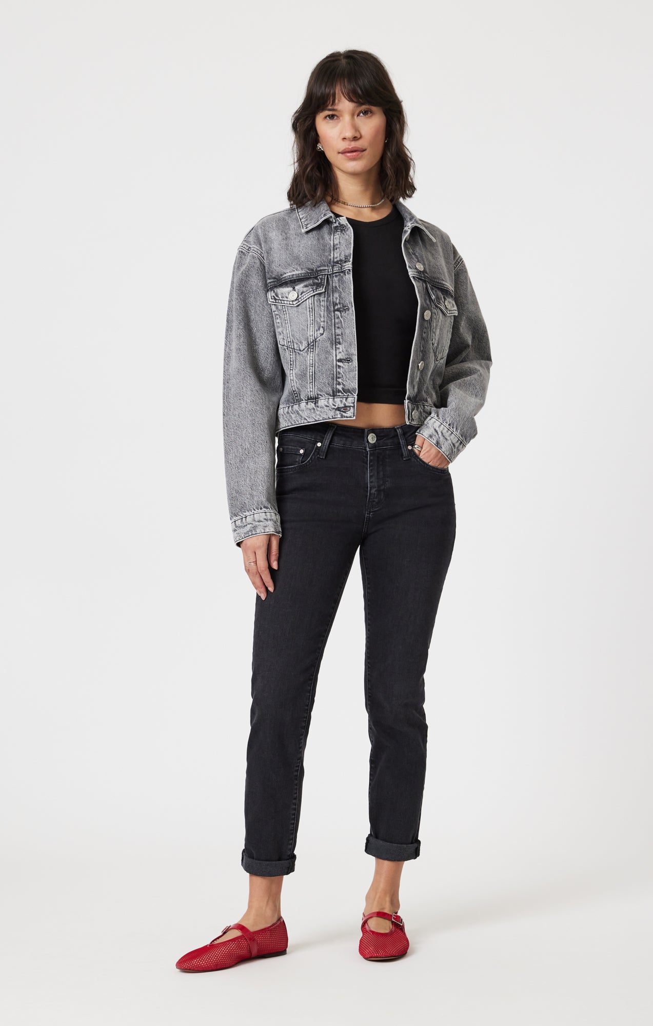 HARMONY LT SMOKE DENIM TOP