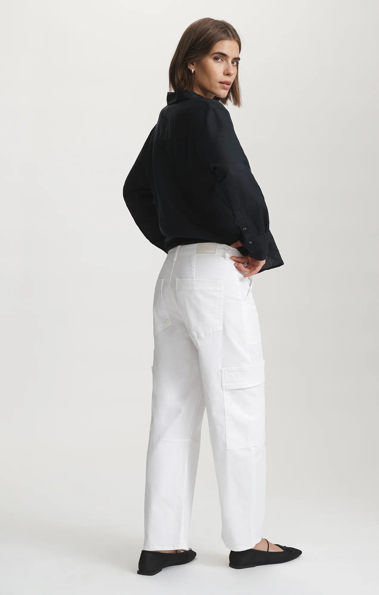 VINNIE WHITE CASUAL TWILL PANT