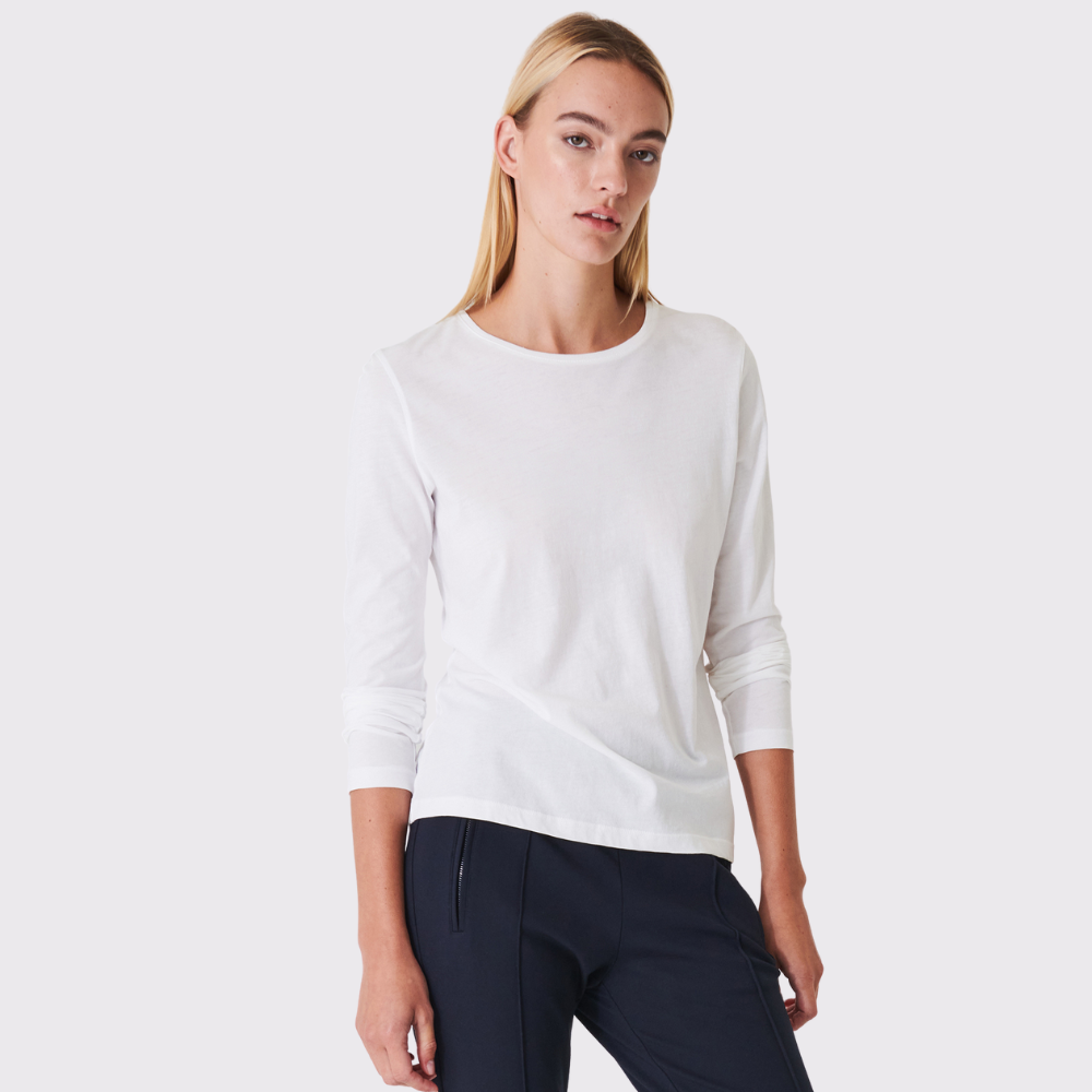 PIMA LONG SLEEVE COTTON TOP