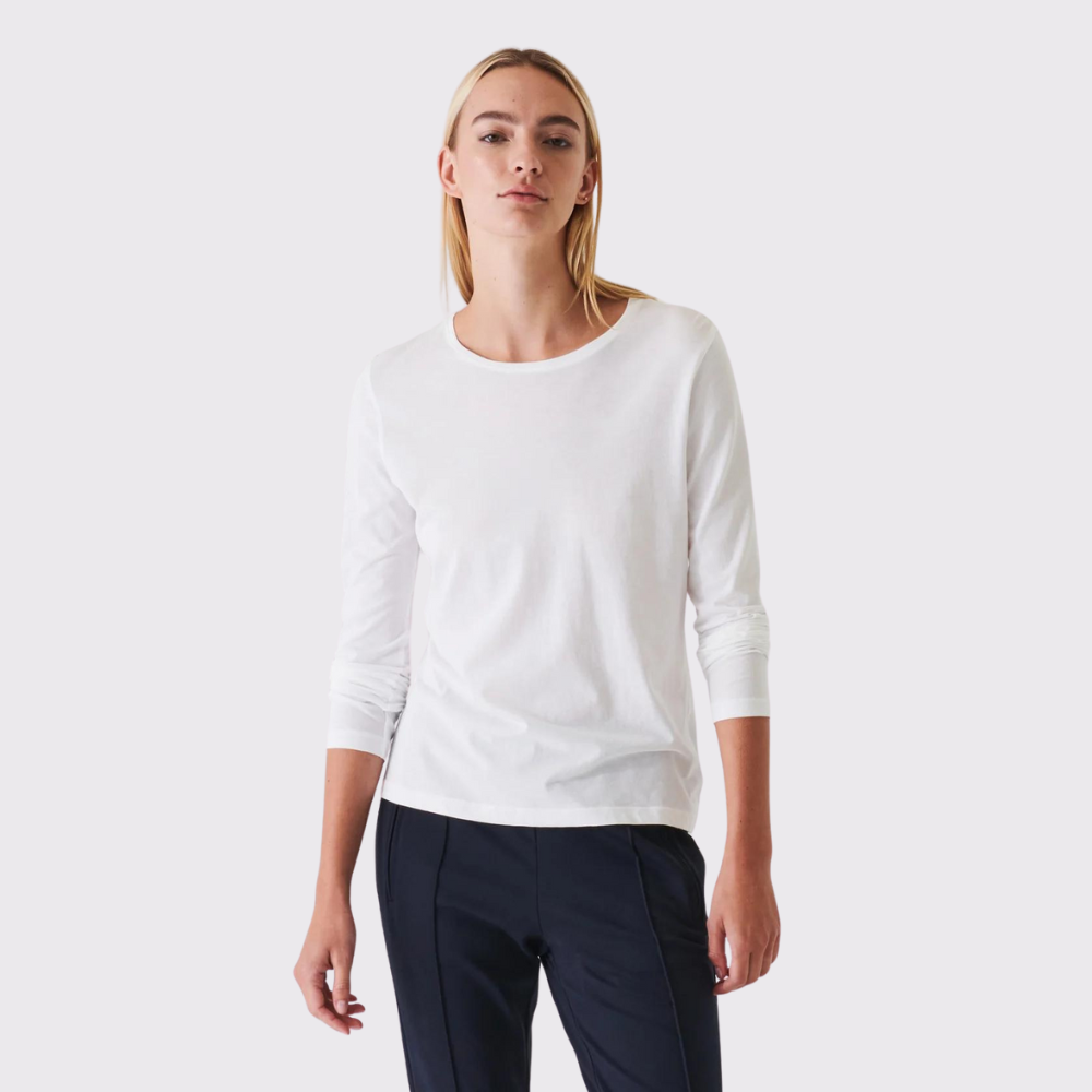 PIMA LONG SLEEVE COTTON TOP