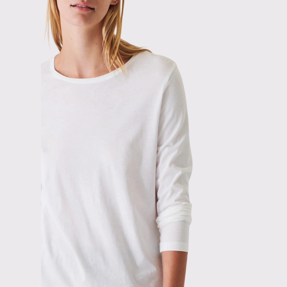 PIMA LONG SLEEVE COTTON TOP