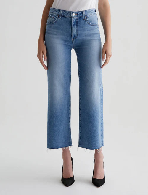 Saige Wide Leg Crop - Sulfur Dried Parsley