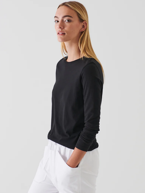 PIMA LONG SLEEVE COTTON TOP