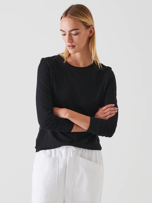 PIMA LONG SLEEVE COTTON TOP