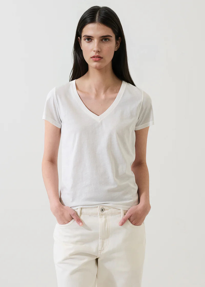 SS PIMA CLASSIC REV SPRAY VNECK GLACIER