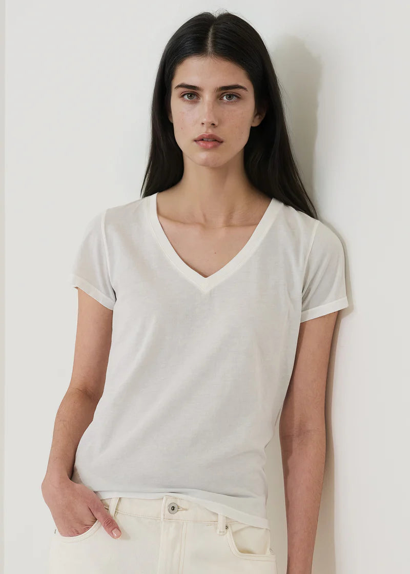 SS PIMA CLASSIC REV SPRAY VNECK GLACIER