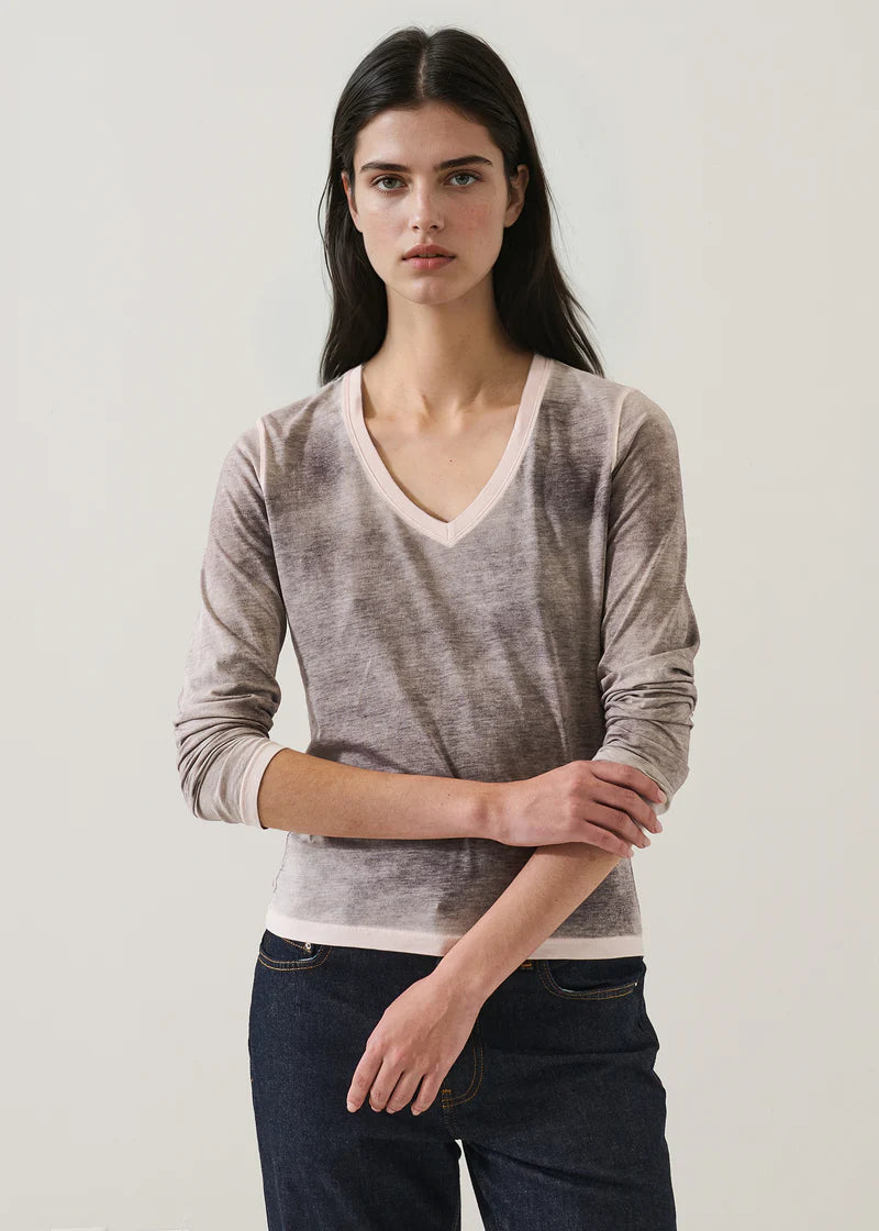 LS PIMA CLASSIC REV SPRAY V NECK