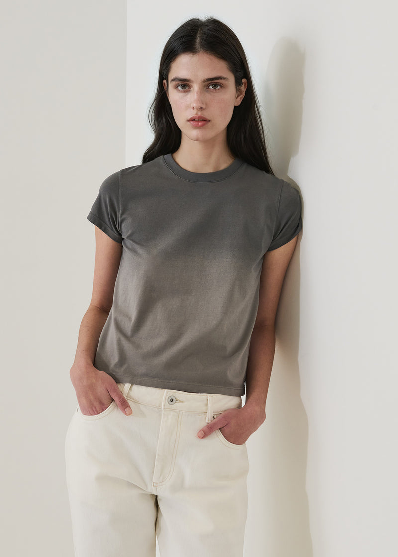 SS ICONIC FADE WASH CREW BABY TEE GREY