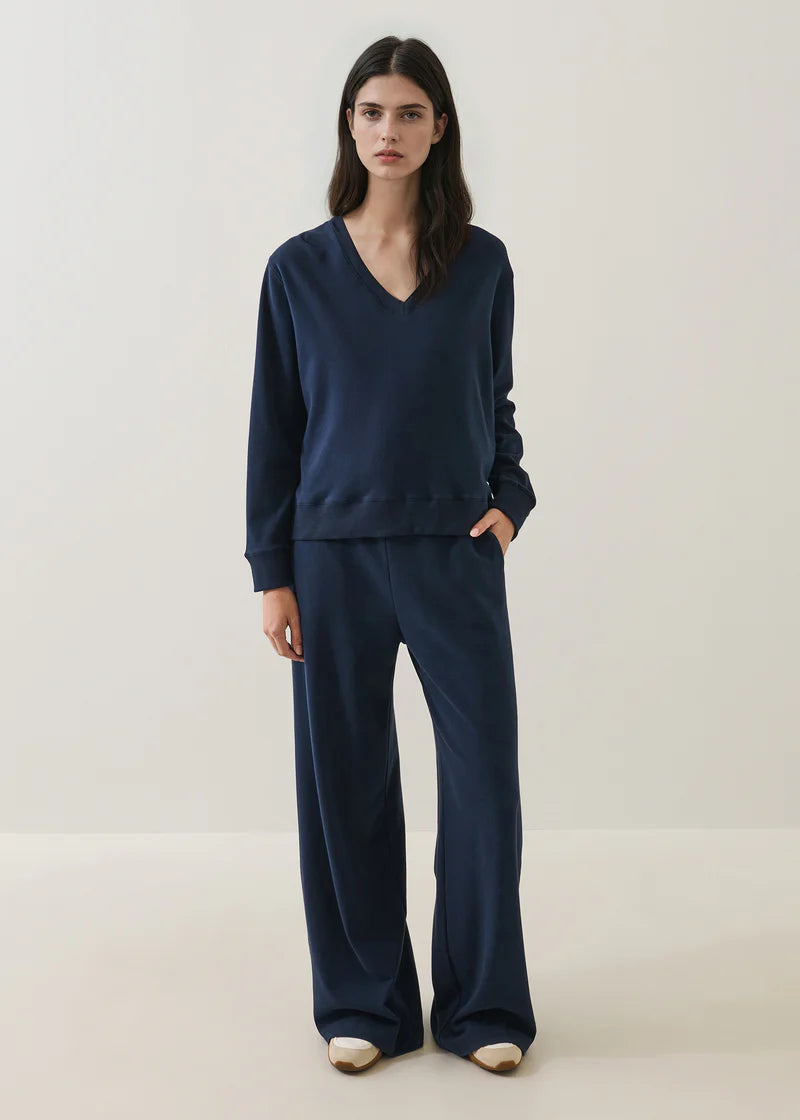 LS RELAXED VNECK SWEATSHIRT