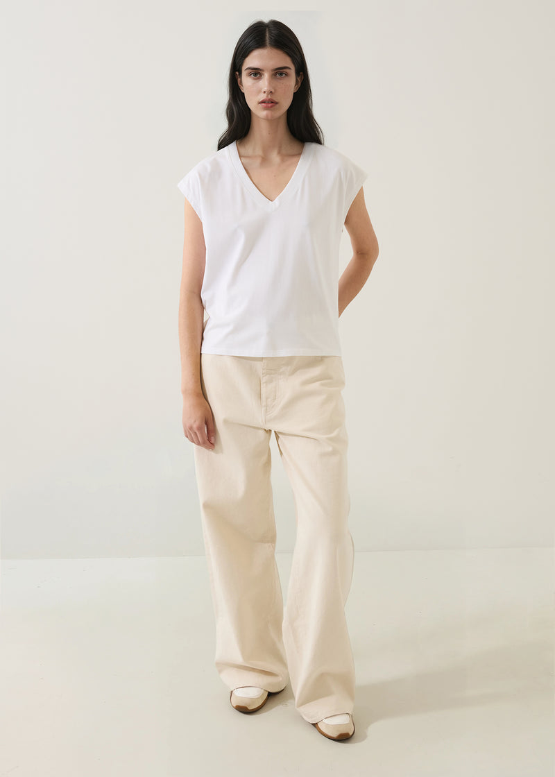 SS ICONIC V DOLMAN TEE WHITE
