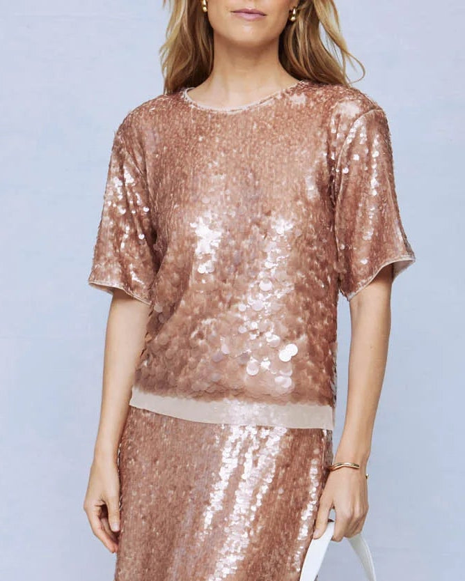 BRELAND SEQUIN TOP