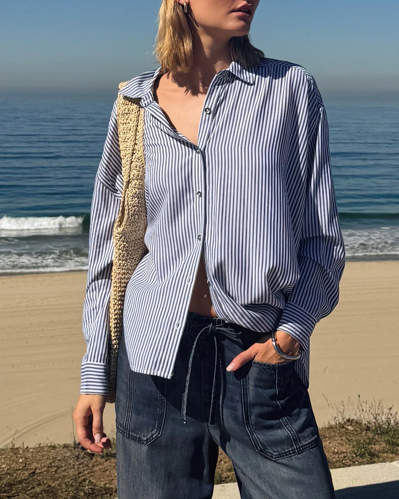 ELLA STRIPE BUTTON DOWN